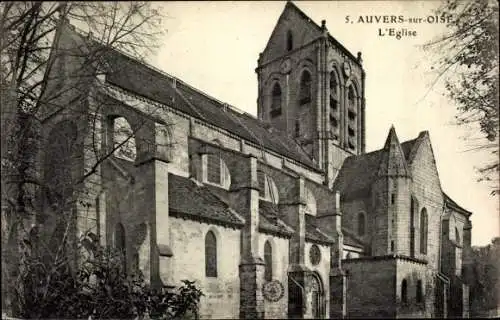 Ak Auvers sur Oise Val d'Oise, Kirche