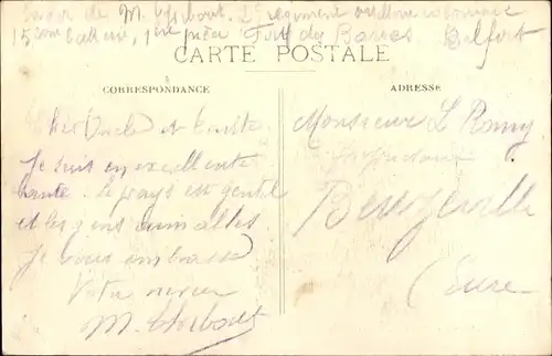 Ak Belfort Beffert Beffort Territoire de Belfort, Gesamtansicht