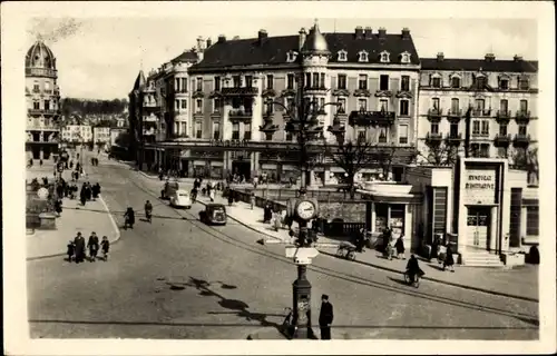 Ak Belfort Beffert Beffort Territoire de Belfort, Place Corbis, Pont Carnot