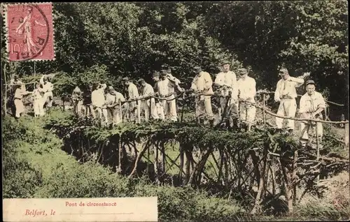 Ak Lepuix Gy Territoire de Belfort, Brücke der Umstände