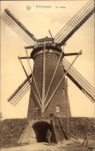 Ak Achterbroek Flandern Antwerpen, Molen, Windmühle