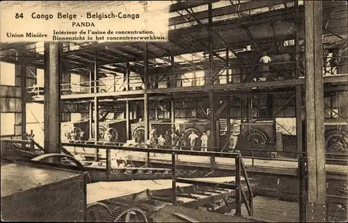 Ganzsachen Ak Panda DR Kongo Zaire, Union Minière, Konzentrationsgebrauch