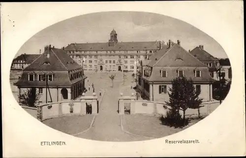 Passepartout Ak Ettlingen in Baden, Reservelazarett