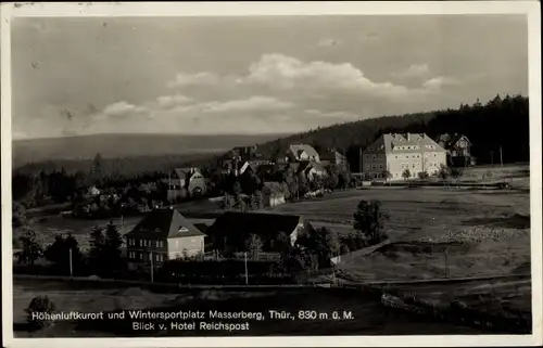 Ak Masserberg in Thüringen, Blick vom Hotel Reichspost