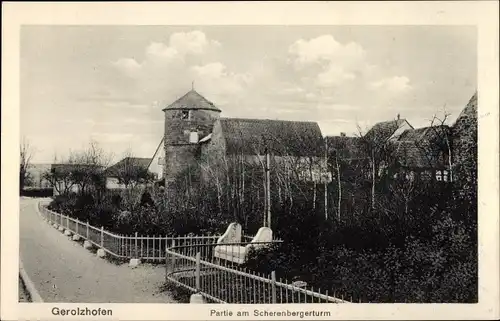 Ak Gerolzhofen in Unterfranken, Scherenbergerturm