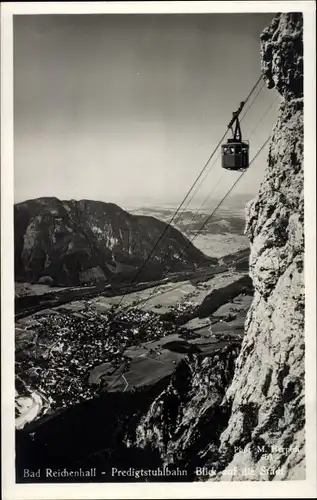 Ak Bad Reichenhall in Oberbayern, Ortsansicht, Predigtstuhlbahn, Gondel