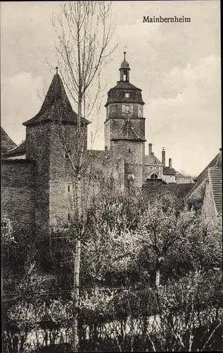 Ak Mainbernheim in Unterfranken, Burg, Turm