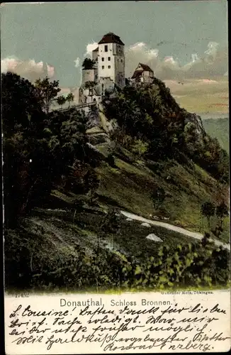 Ak Fridingen an der Donau in Baden Württemberg, Schloss Bronnen, Donauthal