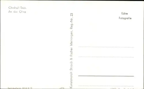 Ak Ohrdruf in Thüringen, An der Ohra, Gebäude, Brücke