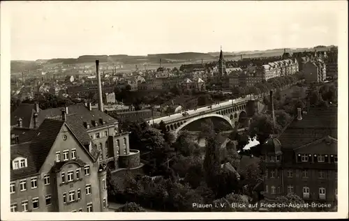 Ak Plauen im Vogtland, Friedrich-August-Brücke