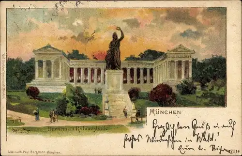 Künstler Litho München, Bavaria, Ruhmeshalle