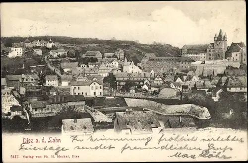 Ak Diez an der Lahn, Gesamtansicht