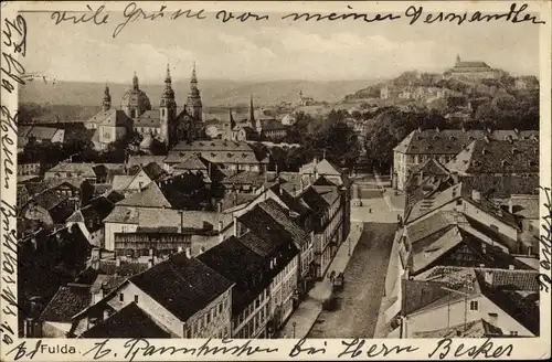 Ak Fulda in Hessen, Panorama, Dom, Frauenberg