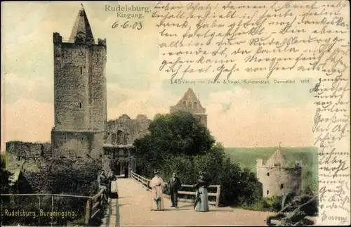 Ak Bad Kösen Naumburg an der Saale, Rudelsburg, Eingang