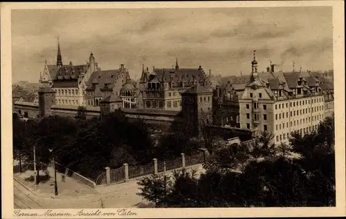 Ak Nürnberg in Mittelfranken, Germanisches Nationalmuseum, Ansicht von Osten