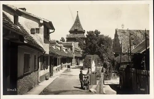 Ak Ulm an der Donau, Straßenszene