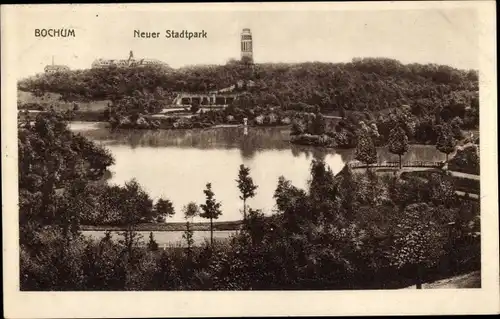Ak Bochum im Ruhrgebiet, Neuer Stadtpark, Turm