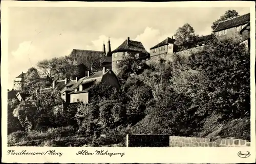 Ak Nordhausen am Harz, Alter Wehrgang