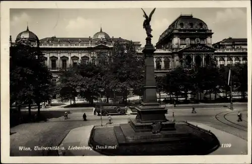 Ak Wien 1 Innere Stadt, Universität, Liebenberg Denkmal
