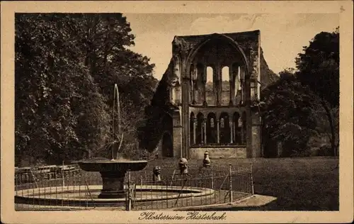 Ak Königswinter am Rhein, Kloster Heisterbach, Ruine, Brunnen