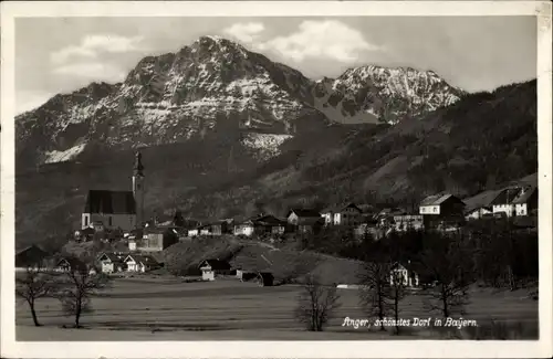 Ak Anger in Oberbayern, Ortsansicht, Kirche