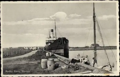 Ak Rødbyhavn Dänemark, Havnen