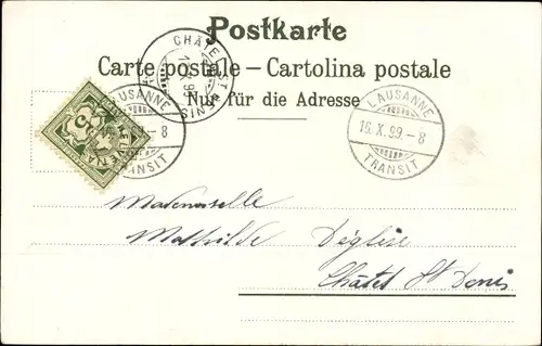 Litho Liebespaar auf einer Bank