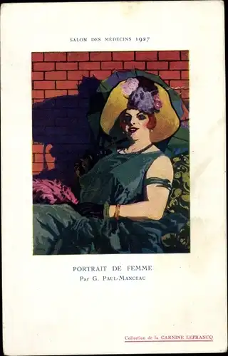 Künstler Ak Paul-Manceau, G., Portrait einer Frau