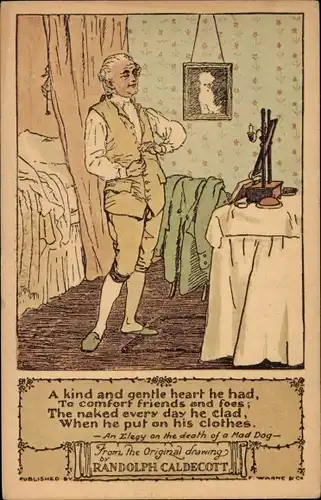 Künstler Ak Caldecott, Randolph, An Elegy on the death of a Mad Dog