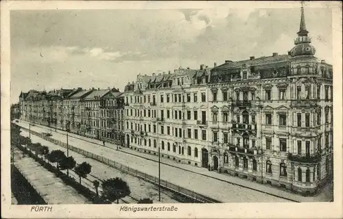 Ak Fürth in Mittelfranken Bayern, Königswarterstraße