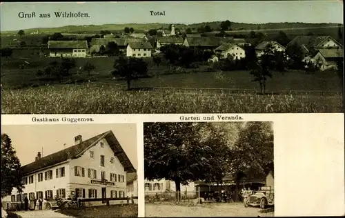 Ak Wilzhofen Wielenbach Oberbayern, Totalansicht, Gasthaus Guggemnos