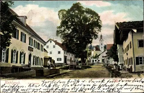 Ak Bad Kohlgrub in Oberbayern, Dorfgasse