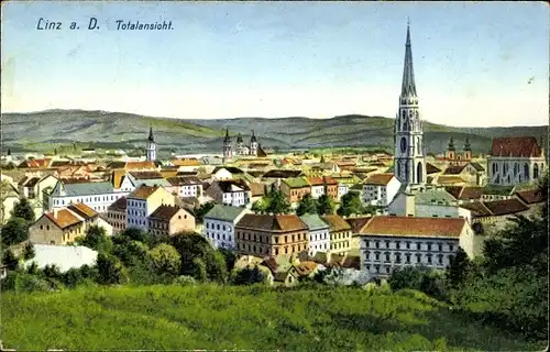 Ak Linz an der Donau Oberösterreich, Gesamtansicht