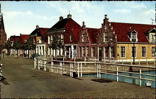 Ak Workum Friesland Niederlande, Dwarsnoard, R. K. Kerk