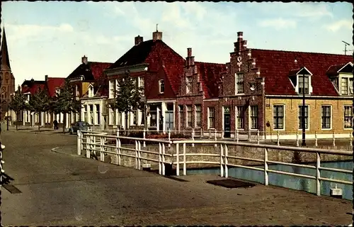 Ak Workum Friesland Niederlande, Dwarsnoard, R. K. Kerk