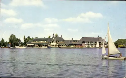 Ak Eernewoude Friesland Niederlande, Hotel Princenhof, Segelboot