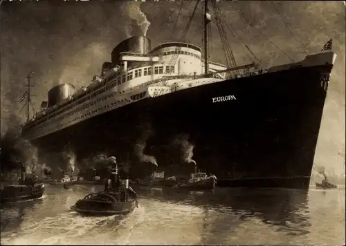 Ak Dampfer Europa, Norddeutscher Lloyd Bremen, NDL