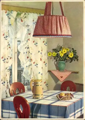 Ak Reklame, Indanthren für das Heim, Vorhänge, Decken, Kissen