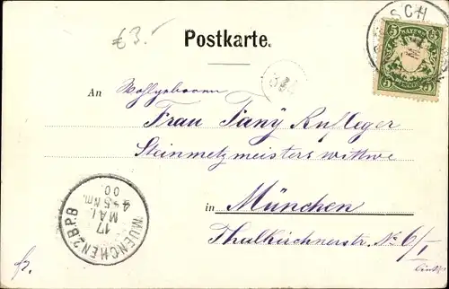 Ak Oberammergau in Oberbayern, Haus des Rochus und Anton Lang, Passionsspiel 1900