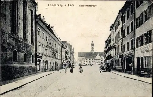 Ak Landsberg am Lech Oberbayern, Herkomerstraße