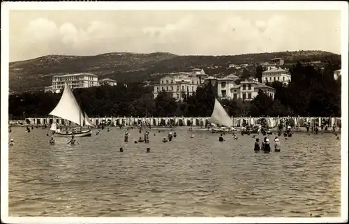 Ak Crikvenica Kroatien, Strand, Kurhaus