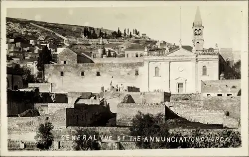 Foto Ak Nazaret Nazareth Israel, Panorama