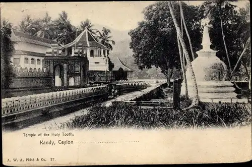 Ak Kandy Sri Lanka Ceylon, Tempel des Heiligen Zahns