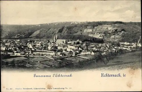 Ak Echternach Luxemburg, Panorama