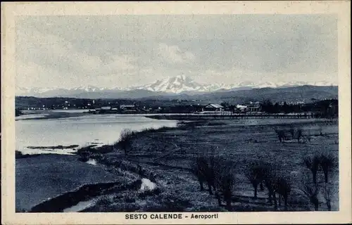 Ak Sesto Calende Lombardei, Flughäfen