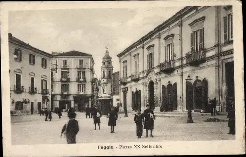 Ak Foggia Puglia Italien, Piazza XX Settembre, Platz des 20. September