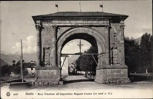 Ak Aosta, Arco Trionfale all' Imperatore Augusto Cesare, Triumphbogen