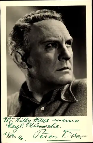 Ak Schauspieler Peter Voss, Portrait, Autogramm