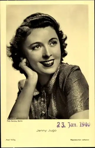 Ak Schauspielerin Jenny Jugo, Ross Verlag 2298/2, Portrait