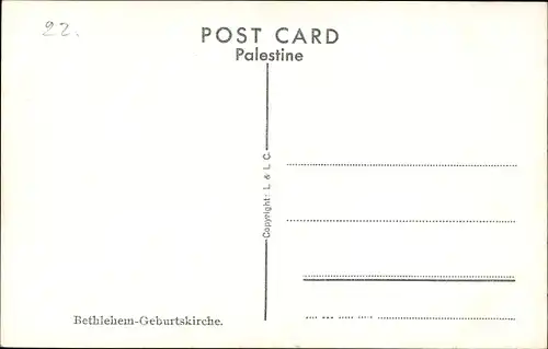 Ak Bethlehem Palästina, Geburtskirche, Geburtskirche